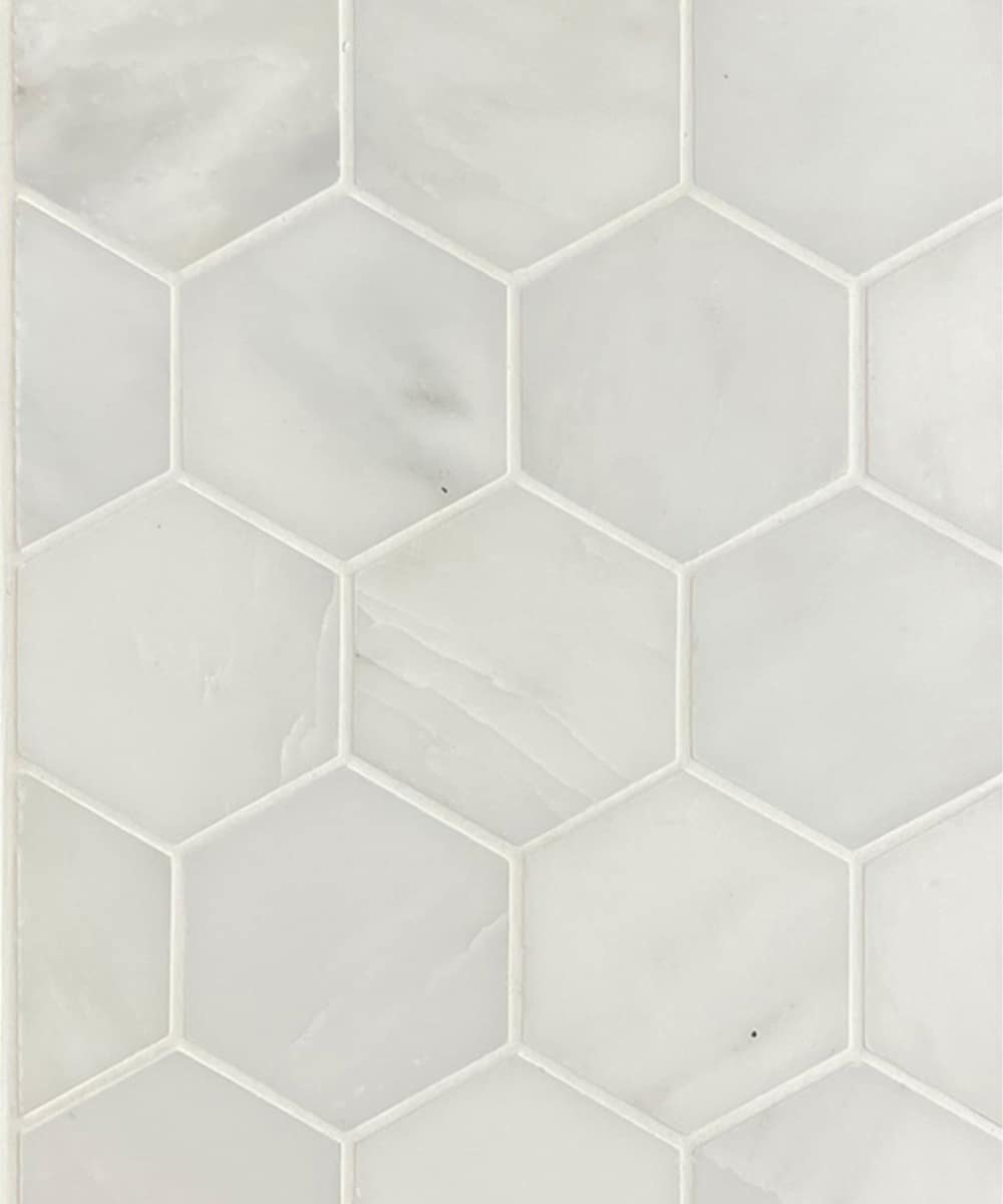2" Hexagon - Dynasty White Honed