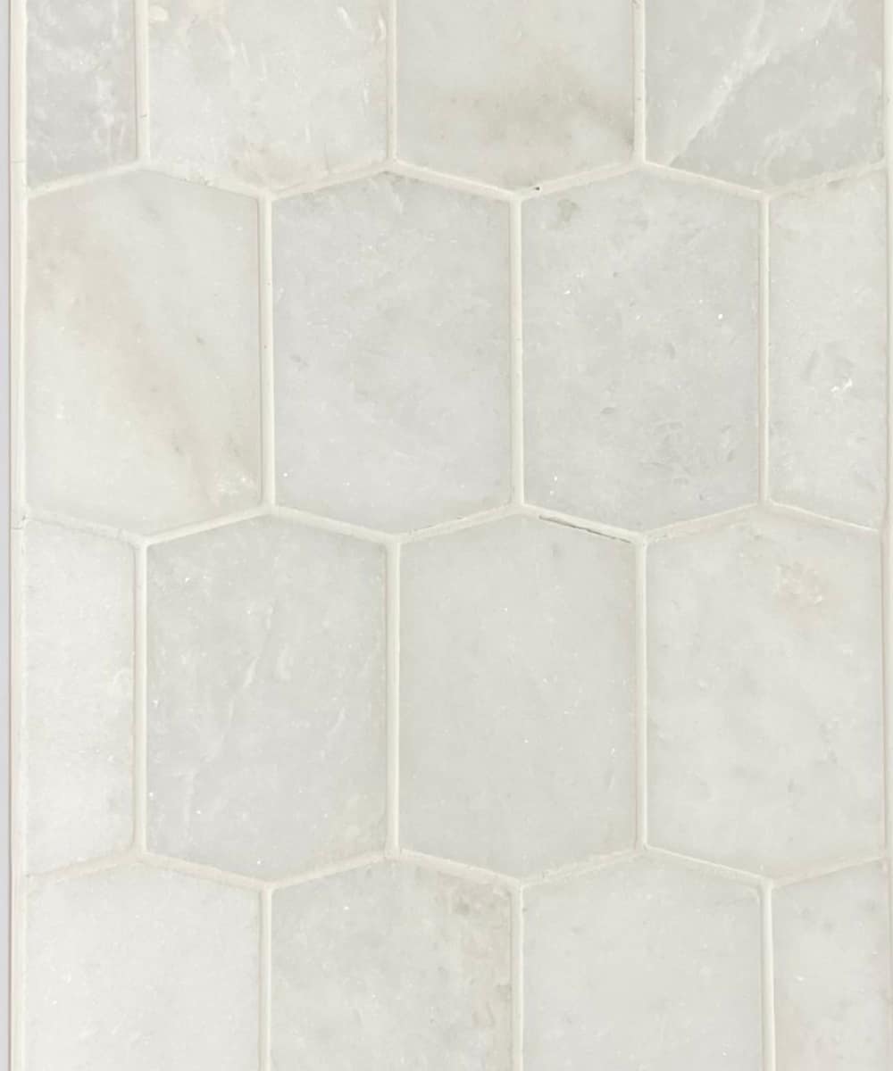 Adelaine Hexagon - Ice White Polished/Honed