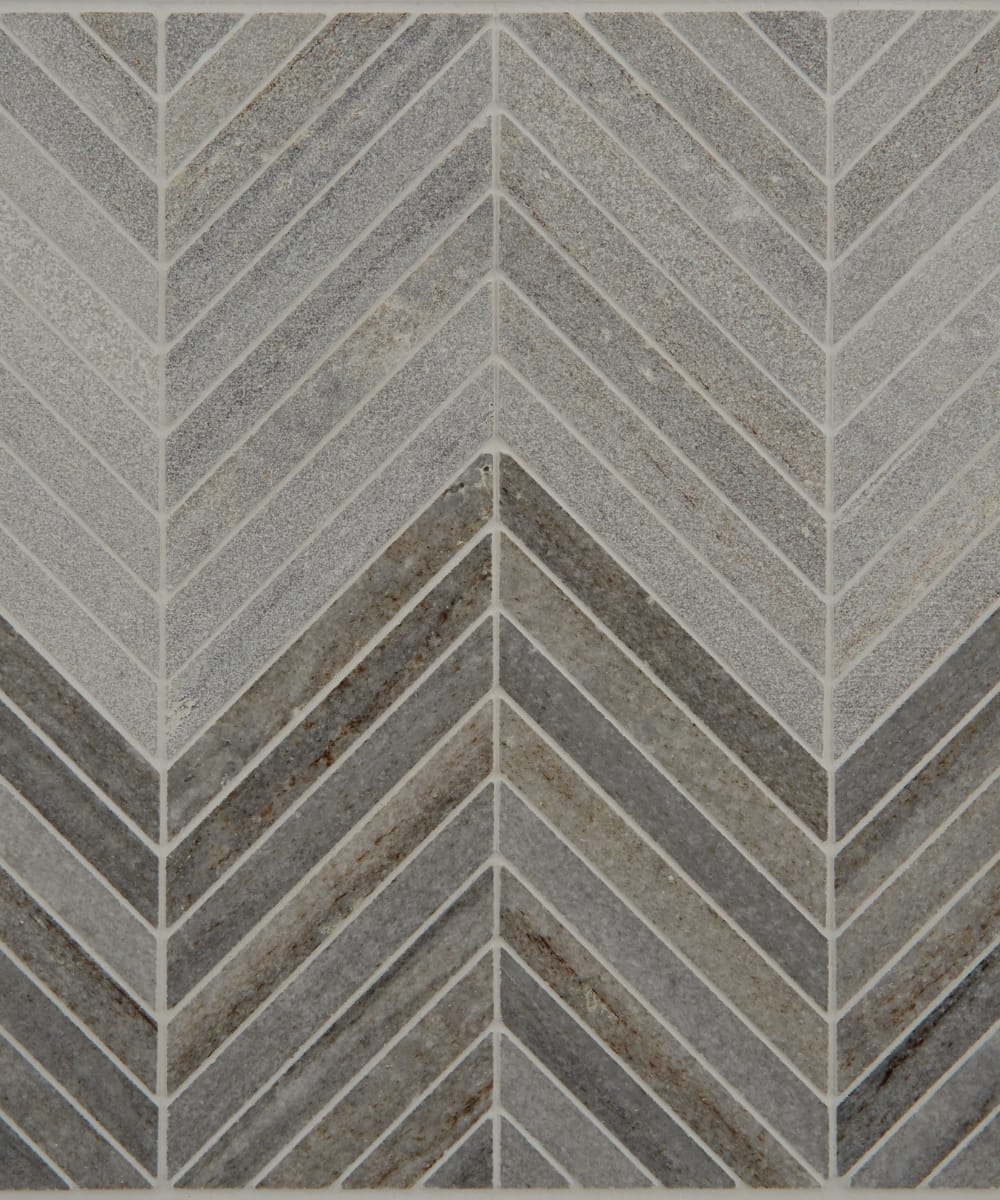 Chevron - Blue Velvet Sandblasted/Polished