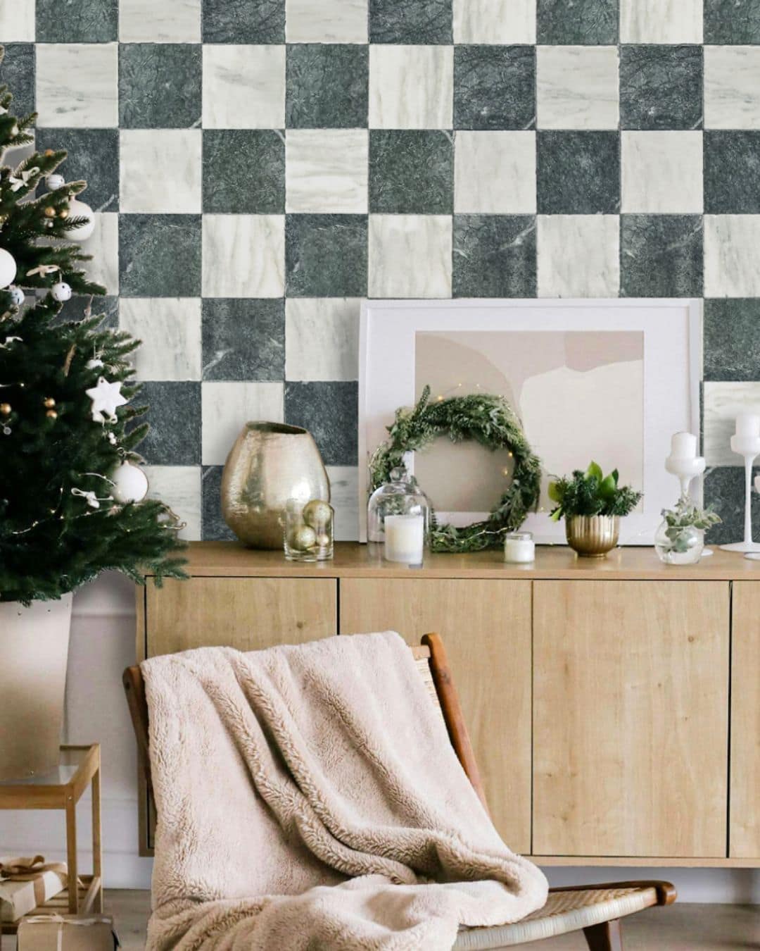 Teos Green (Tumbled Checkerboard)