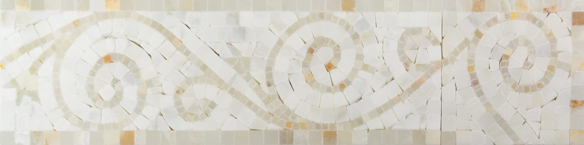 TSUNA BORDER WITH CORNER - CALACATTA OLIVA WHITE ONYX