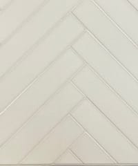 Herringbone - Glass Thassos Polished