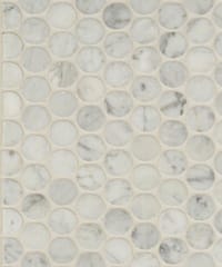 Penny Round - Bianco Carrara Honed