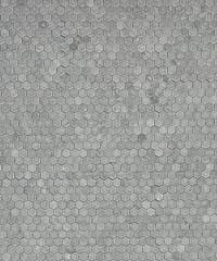 1" Hexagon - Bardiglio Tumbled