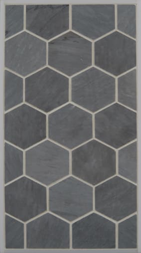 2" Hexagon - Bardiglio Honed