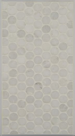 Penny Round - Ice White Polished/Honed